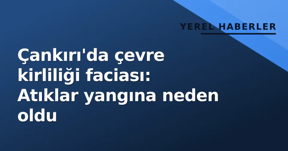 Çankırı'da çevre kirliliği faciası: Atıklar yangına neden oldu görseli