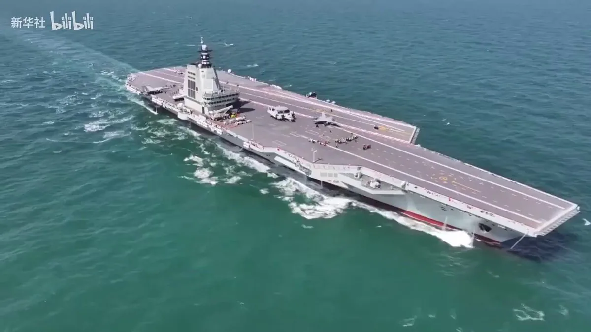 Çin'in Fujian Uçak Gemisinde J-15T, J-35 ve KJ-600 Eğitimleri Görüntülendi Çin'in Fujian Uçak Gemisinde J-15T, J-35 ve KJ-600 Eğitimleri Görüntülendi