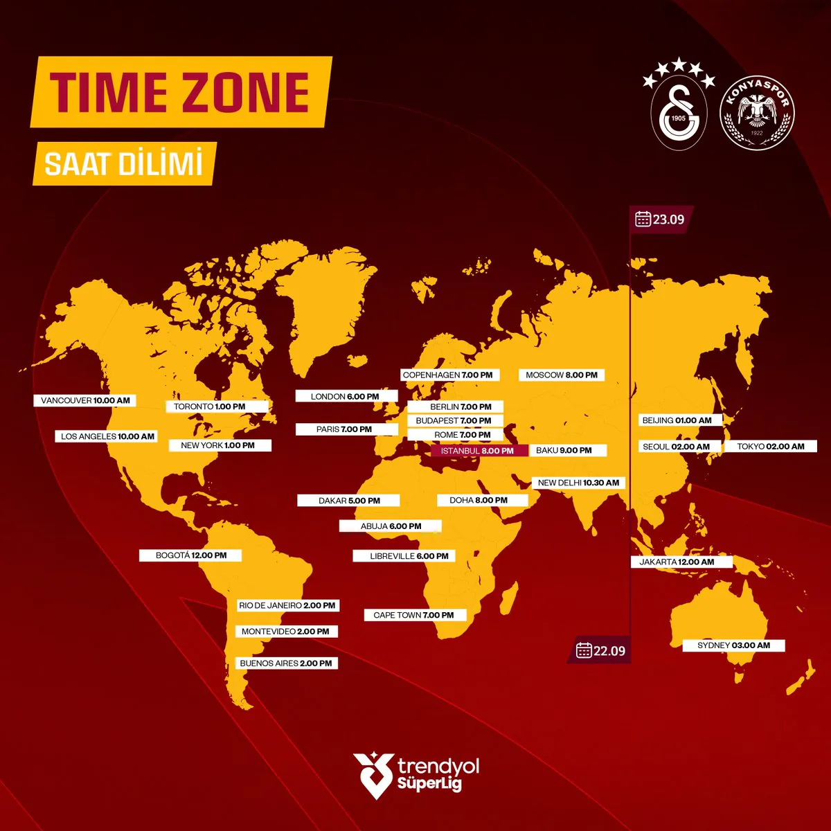 Galatasaray Konyaspor Maçı Saat Kaçta? Taraftarlar İçin Maç Saatleri Açıklandı Galatasaray Konyaspor Maçı Saat Kaçta? Taraftarlar İçin Maç Saatleri Açıklandı
