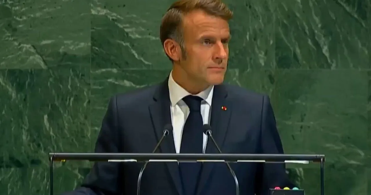 Fransa Cumhurbaşkanı Macron BM'de Filistin Devleti'ni Tanıdığını Açıkladı Fransa Cumhurbaşkanı Macron BM'de Filistin Devleti'ni Tanıdığını Açıkladı