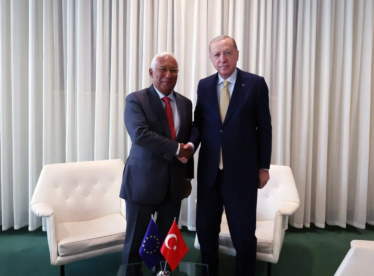 Cumhurbaşkanı Erdoğan, BM Genel Kurulu'nda AB Konseyi Başkanı Costa ile Görüşüldü Cumhurbaşkanı Erdoğan, BM Genel Kurulu'nda AB Konseyi Başkanı Costa ile Görüşüldü