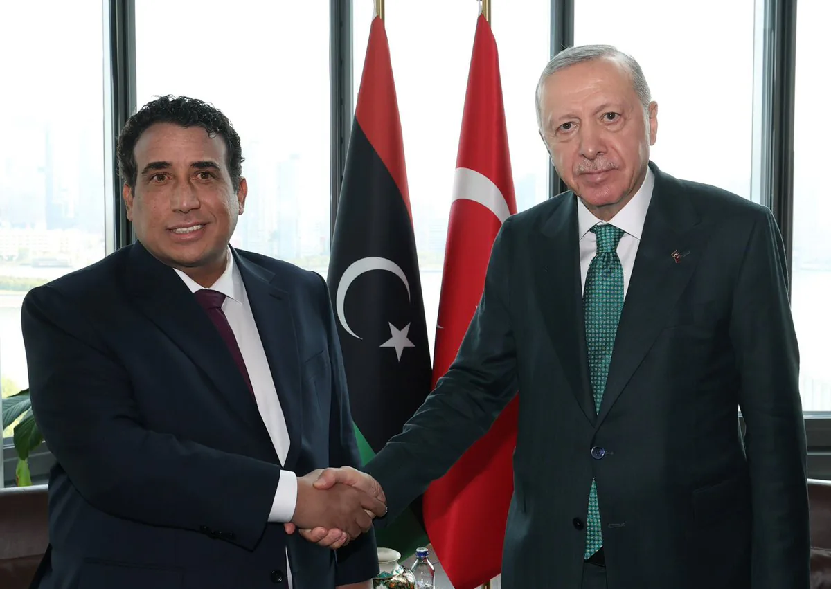 Cumhurbaşkanı Erdoğan, Libya Başkanlık Konseyi Başkanı El Menfi ile Birleşmiş Milletler Genel Kurulu'nda Görüşüldü Cumhurbaşkanı Erdoğan, Libya Başkanlık Konseyi Başkanı El Menfi ile Birleşmiş Milletler Genel Kurulu'nda Görüşüldü
