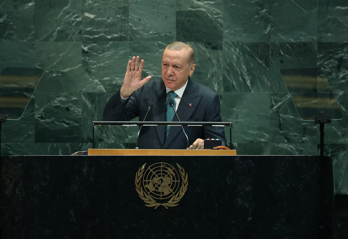 Erdoğan'dan BM'ye Çağrı: "Haklının Güçlü Olduğu Bir Sistem Kurulmalı" Erdoğan'dan BM'ye Çağrı: "Haklının Güçlü Olduğu Bir Sistem Kurulmalı"