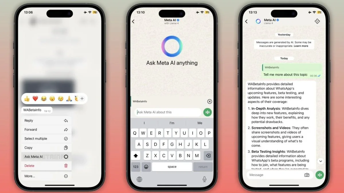 WhatsApp, Yapay Zeka Entegrasyonu ile Kullanıcı Deneyimini Geliştiriyor WhatsApp, Yapay Zeka Entegrasyonu ile Kullanıcı Deneyimini Geliştiriyor