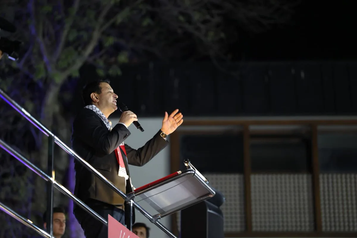 Saadet Partisi Genel Başkanı Arıkan, Filistin'e Destek Mitinginde Konuştu Saadet Partisi Genel Başkanı Arıkan, Filistin'e Destek Mitinginde Konuştu