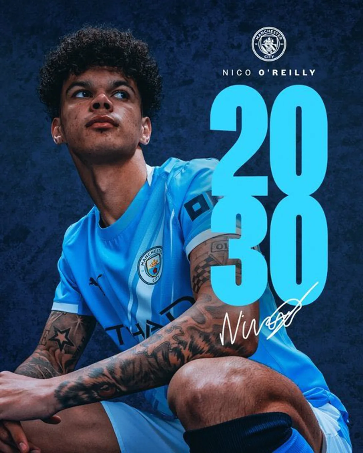 Manchester City, Nico O'Reilly ile Sözleşme Uzatladı Manchester City, Nico O'Reilly ile Sözleşme Uzatladı