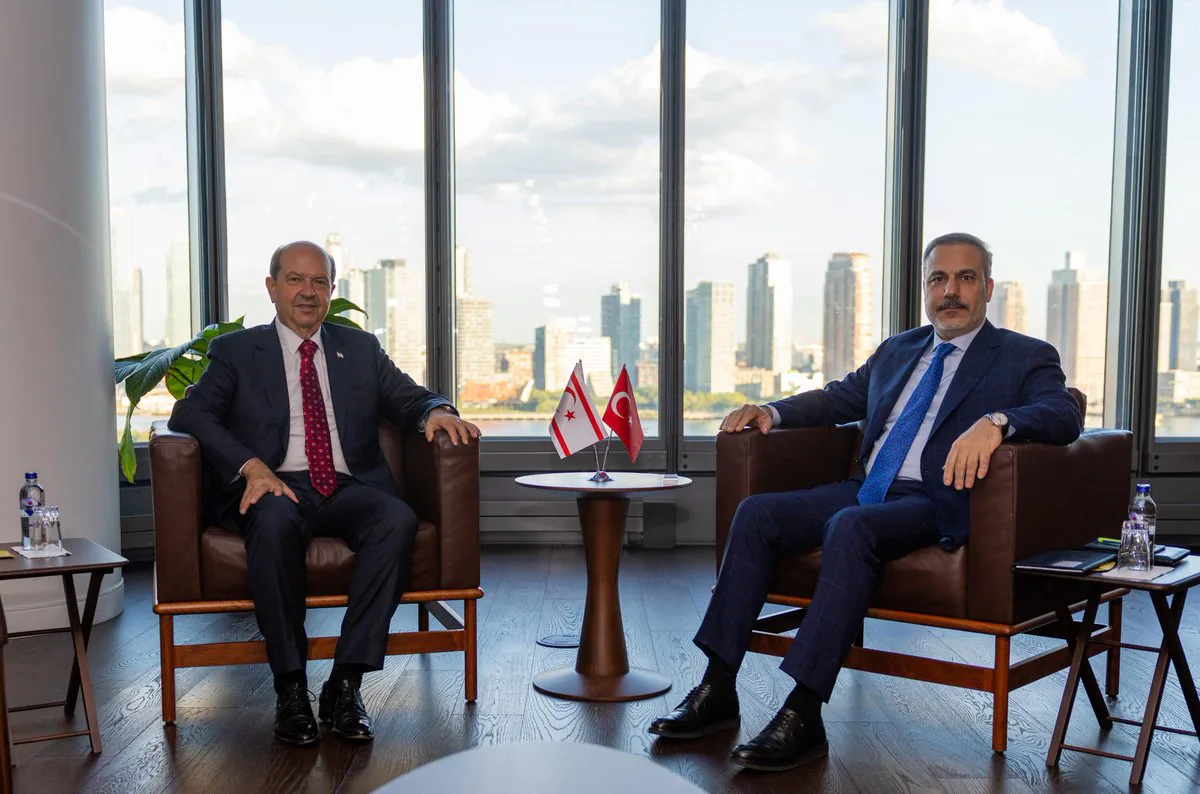 Dışişleri Bakanı Fidan, BM Genel Kurulu kapsamında KKTC Cumhurbaşkanı Tatar ile Görüşme Gerçekleştirdi Dışişleri Bakanı Fidan, BM Genel Kurulu kapsamında KKTC Cumhurbaşkanı Tatar ile Görüşme Gerçekleştirdi