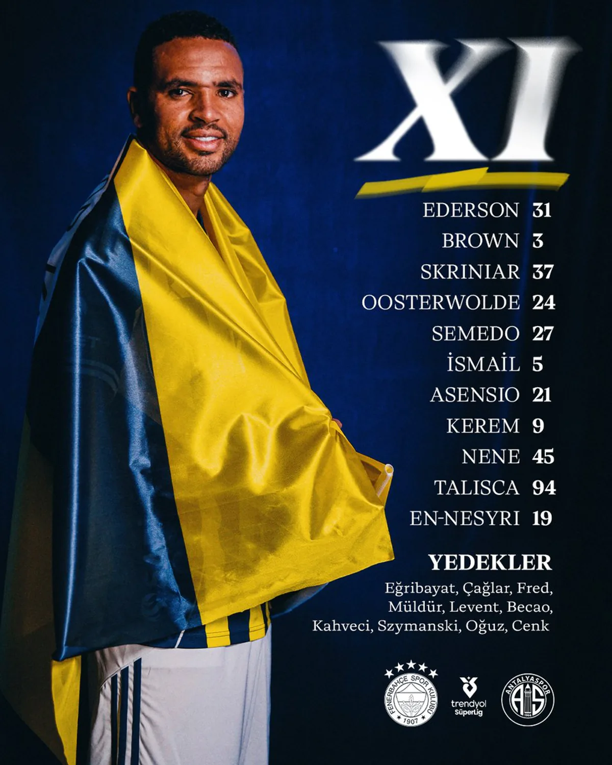 Fenerbahçe'nin Antalyaspor Maçı İlk 11'i Açıklandı Fenerbahçe'nin Antalyaspor Maçı İlk 11'i Açıklandı
