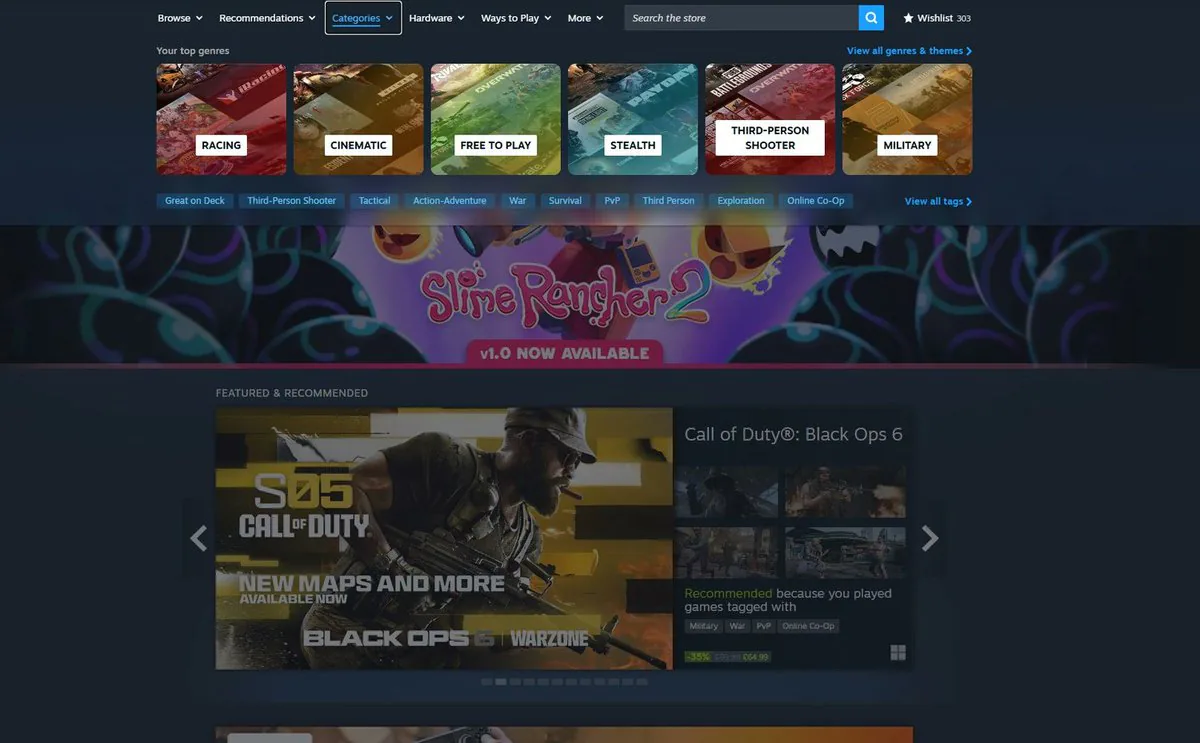 Steam Mağaza Arayüzü Yenilendi: Oyun Keşfi Daha Kolay Steam Mağaza Arayüzü Yenilendi: Oyun Keşfi Daha Kolay