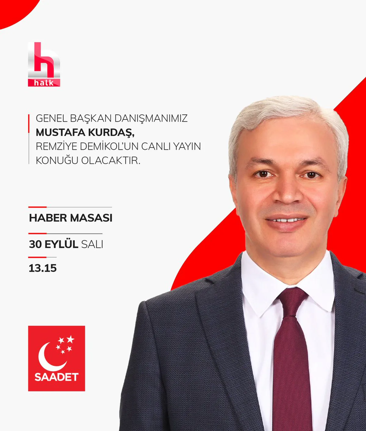Saadet Partisi Genel Başkan Danışmanı Mustafa Kurdaş, Bugün Halk TV'de Saadet Partisi Genel Başkan Danışmanı Mustafa Kurdaş, Bugün Halk TV'de