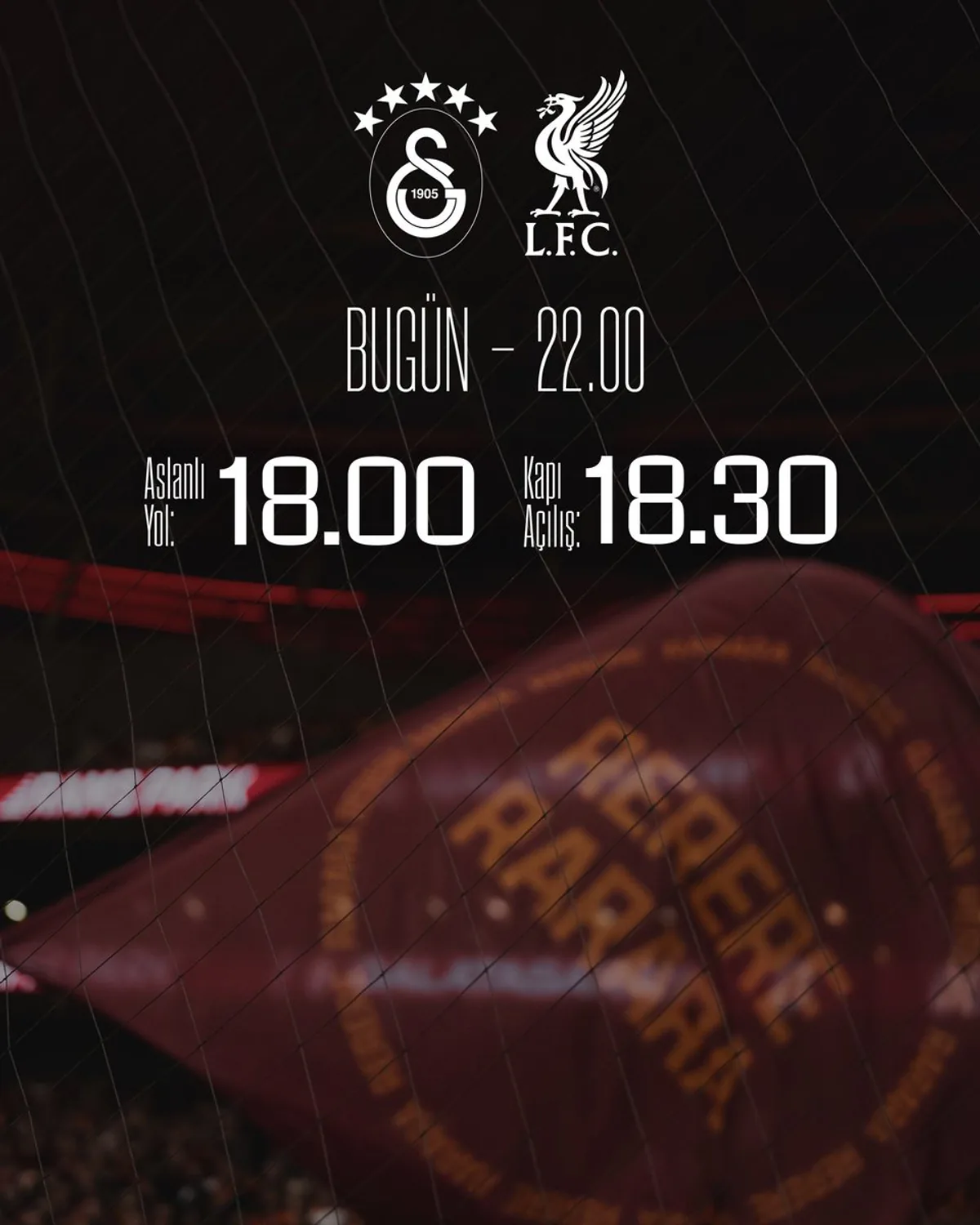 Galatasaray - Liverpool Maçı İçin Stadyum ve Aslanlı Yol Açılış Saatleri Açıklandı Galatasaray - Liverpool Maçı İçin Stadyum ve Aslanlı Yol Açılış Saatleri Açıklandı