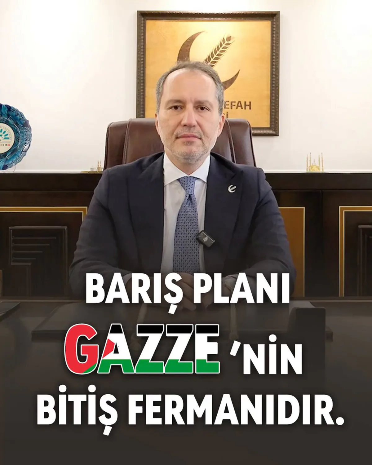 Yeniden Refah Partisi: "Gazze İçin Barış Planı Bitiş Fermanıdır" Yeniden Refah Partisi: "Gazze İçin Barış Planı Bitiş Fermanıdır"