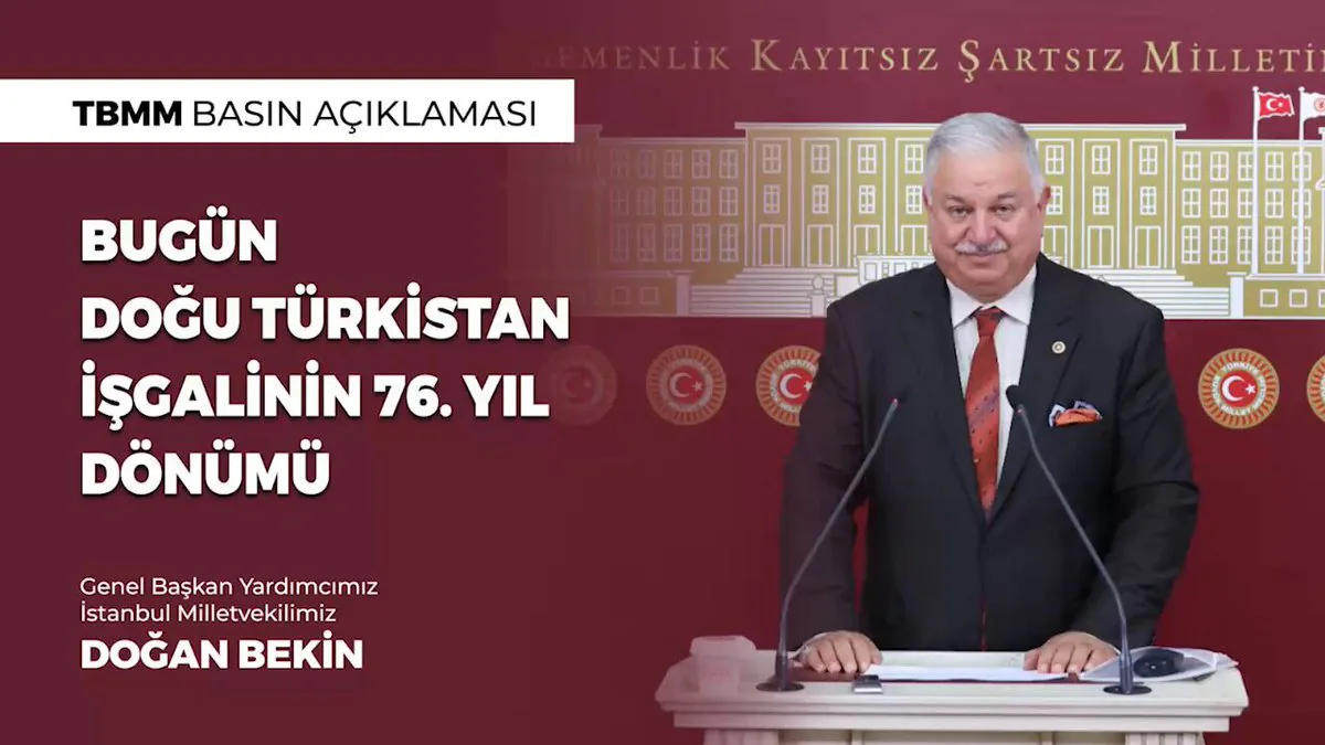 Doğan Bekin'den Doğu Türkistan Açıklaması: 76 Yıllık İşgal Protesto Edildi Doğan Bekin'den Doğu Türkistan Açıklaması: 76 Yıllık İşgal Protesto Edildi