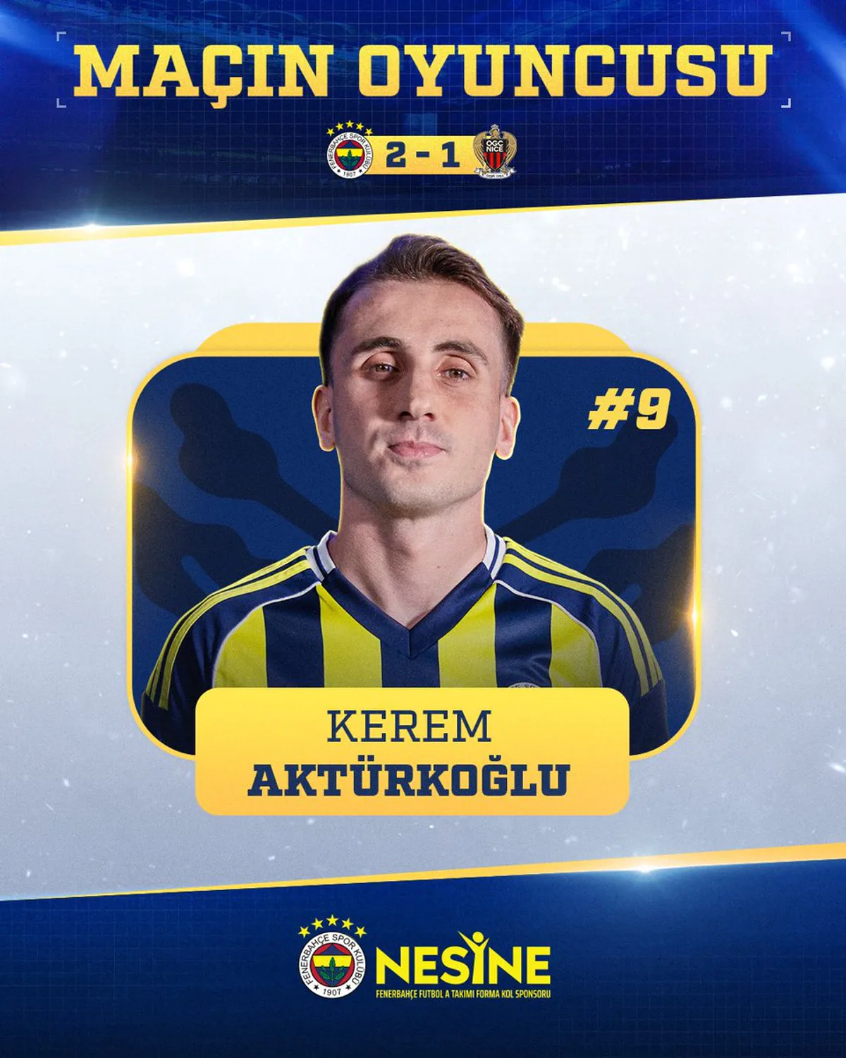 Fenerbahçe Çubuklu Maçında Kerem Aktürkoğlu Maçın Oyuncusu Seçildi Fenerbahçe Çubuklu Maçında Kerem Aktürkoğlu Maçın Oyuncusu Seçildi