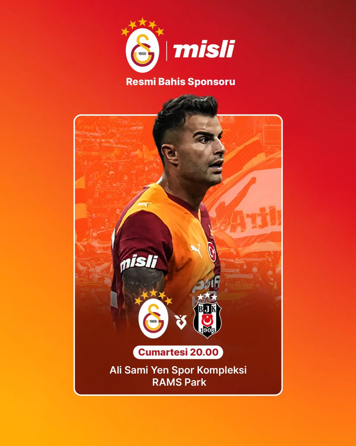 Galatasaray, Beşiktaş Derbisinde Misli.com'un Tutkulu Sponsoru Oldu Galatasaray, Beşiktaş Derbisinde Misli.com'un Tutkulu Sponsoru Oldu