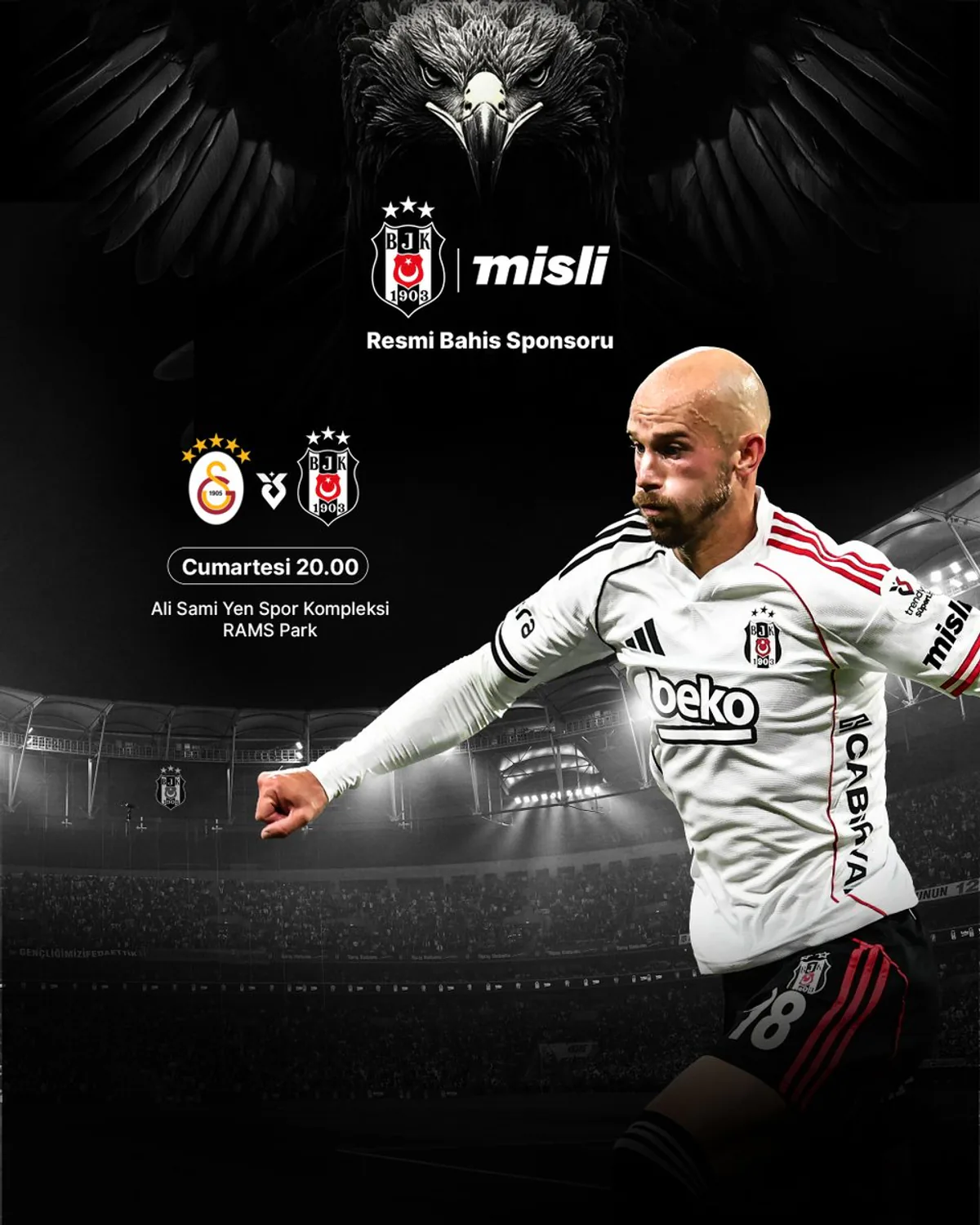 Beşiktaş, Galatasaray Derbisinde Galibiyet İçin Sahada Beşiktaş, Galatasaray Derbisinde Galibiyet İçin Sahada