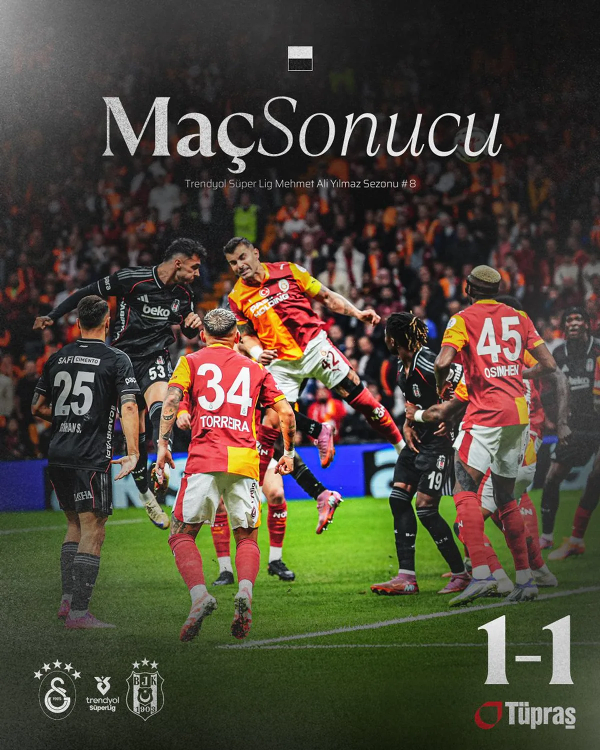 Galatasaray ve Beşiktaş Derbide Berabere Kaldı Galatasaray ve Beşiktaş Derbide Berabere Kaldı