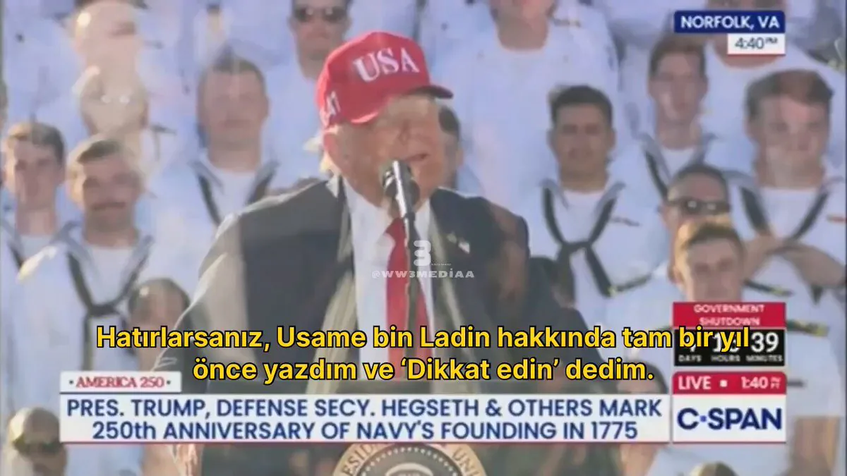Trump'ın Usame Bin Ladin Uyarısı: "Bir Yıl Önce Yazdım, Dinlemediler" Trump'ın Usame Bin Ladin Uyarısı: "Bir Yıl Önce Yazdım, Dinlemediler"