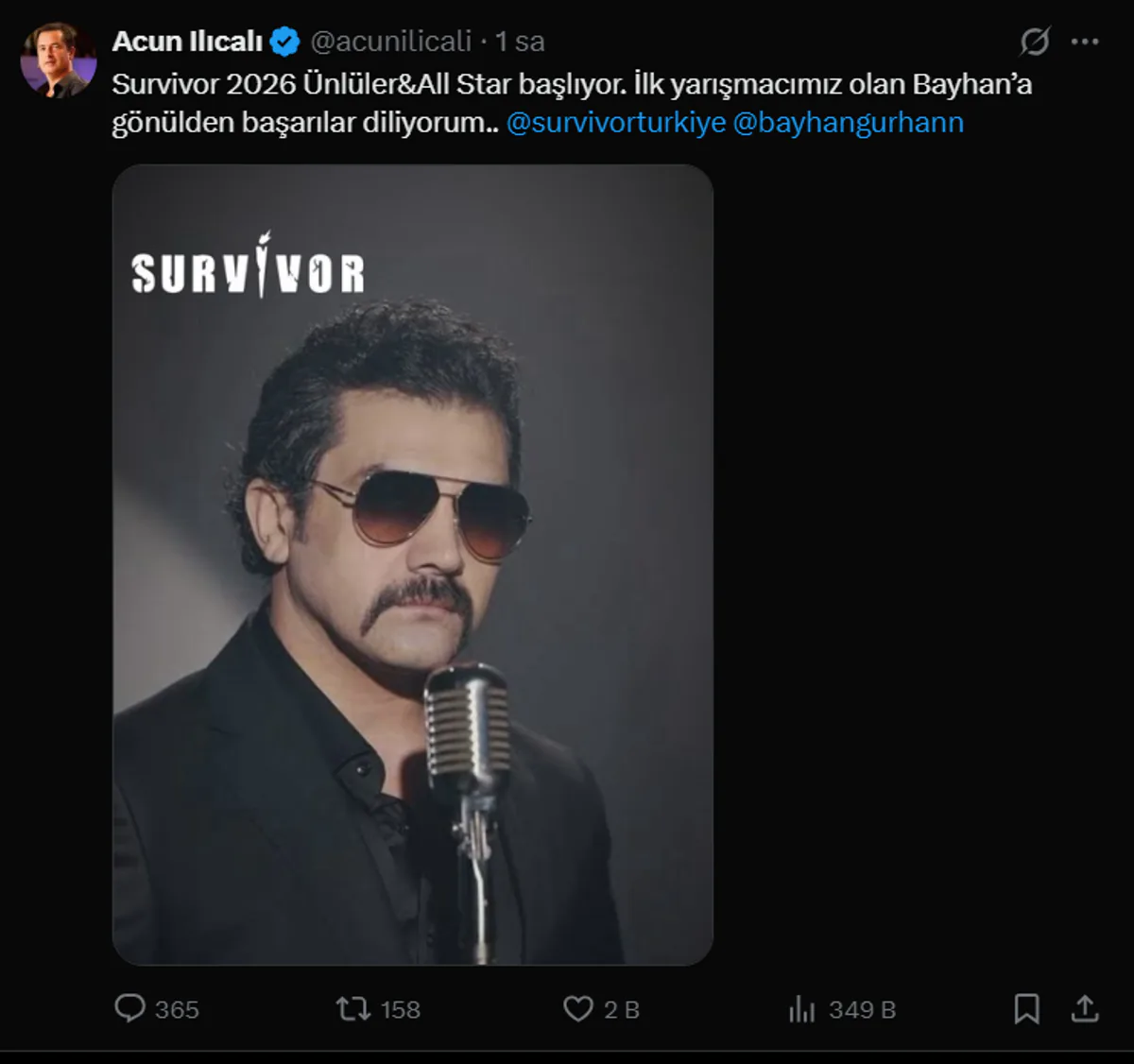 Survivor 2026'nın İlk Yarışmacısı Bayhan Oldu Survivor 2026'nın İlk Yarışmacısı Bayhan Oldu