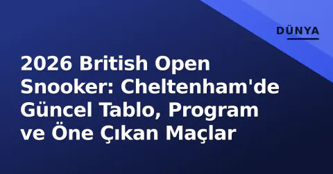 2026 British Open Snooker: Cheltenham'de Güncel Tablo, Program ve Öne Çıkan Maçlar