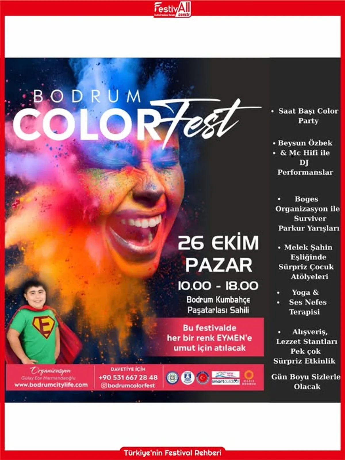 Bodrum Colorfest, 26 Ekim'de Renk ve Müzikle Coşacak Bodrum Colorfest, 26 Ekim'de Renk ve Müzikle Coşacak