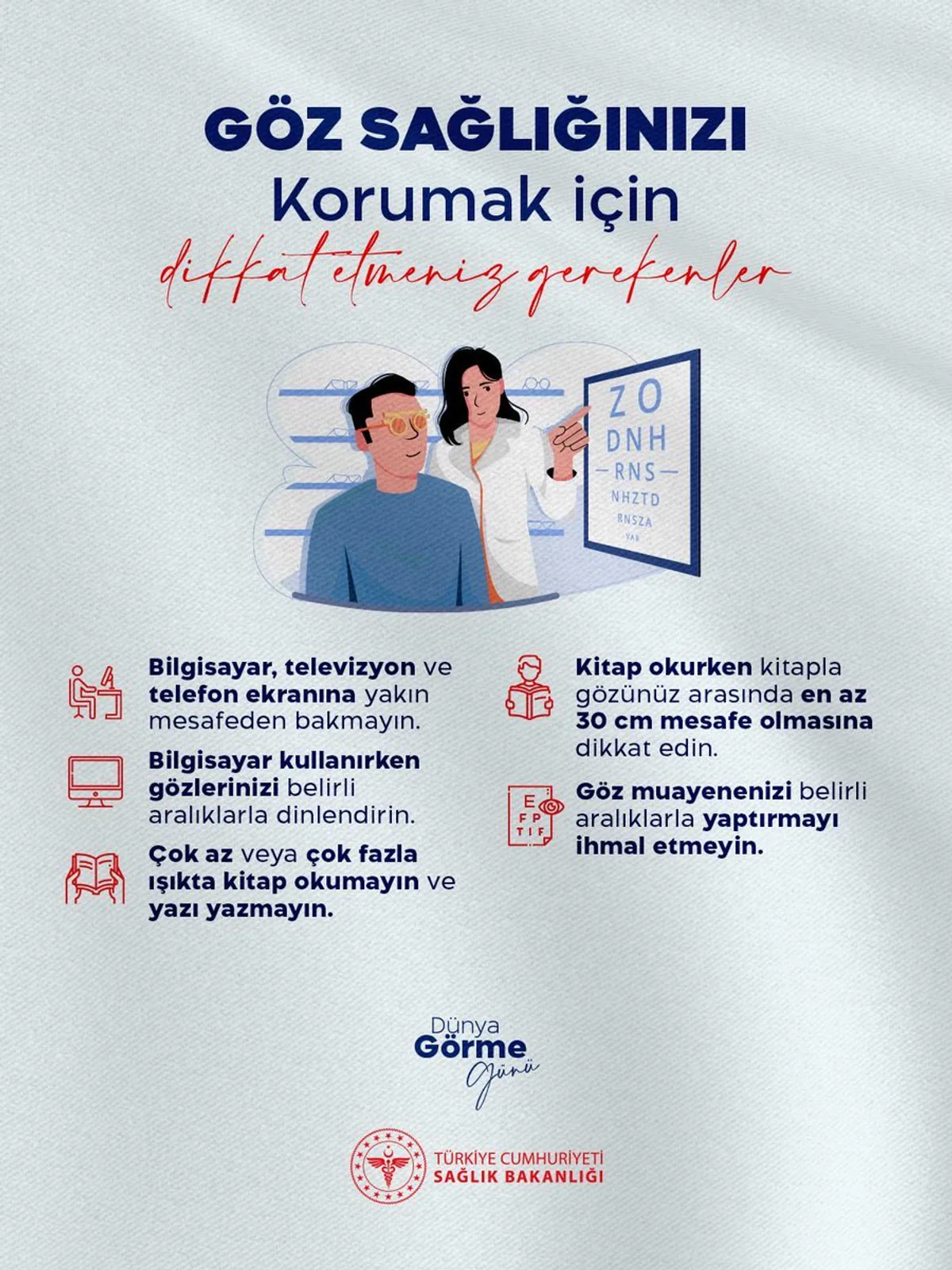Göz Sağlığını Korumak İçin Altın Kurallar Açıklandı Göz Sağlığını Korumak İçin Altın Kurallar Açıklandı