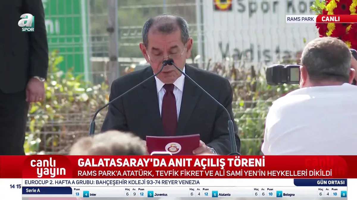 Galatasaray'da Atatürk ve Ali Sami Yen Heykeli Töreni: Anlamlı Açıklamalar Galatasaray'da Atatürk ve Ali Sami Yen Heykeli Töreni: Anlamlı Açıklamalar