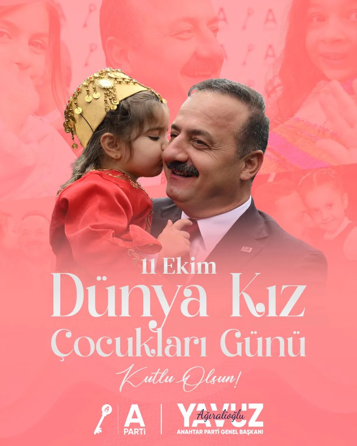 Anahtar Parti Genel Başkanı Ağıralioğlu'ndan Dünya Kız Çocukları Günü Mesajı: "Kızım Güvende Diyebilelim" Anahtar Parti Genel Başkanı Ağıralioğlu'ndan Dünya Kız Çocukları Günü Mesajı: "Kızım Güvende Diyebilelim"