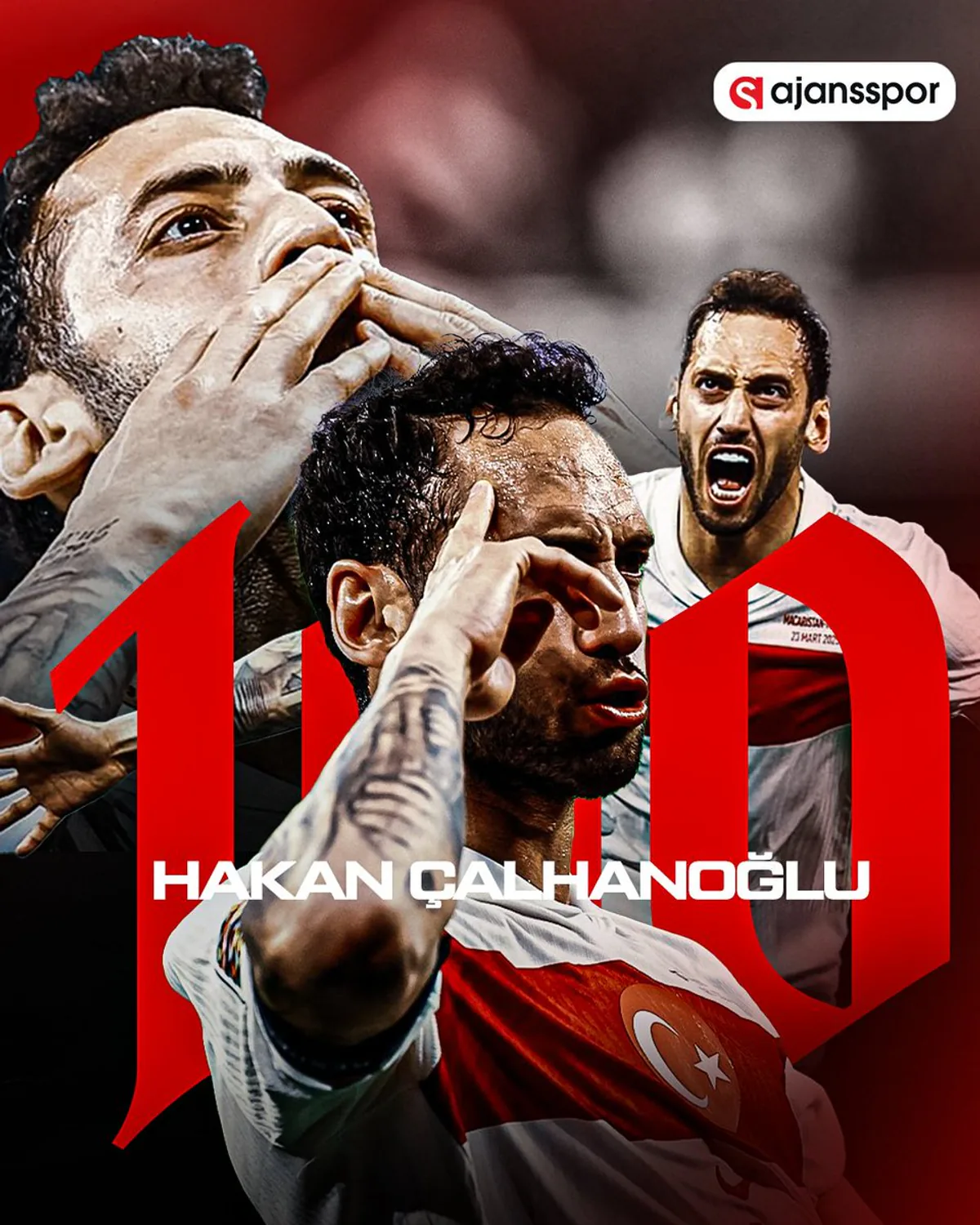 Hakan Çalhanoğlu, Milli Formayla 100. Maçına Çıkıyor Hakan Çalhanoğlu, Milli Formayla 100. Maçına Çıkıyor