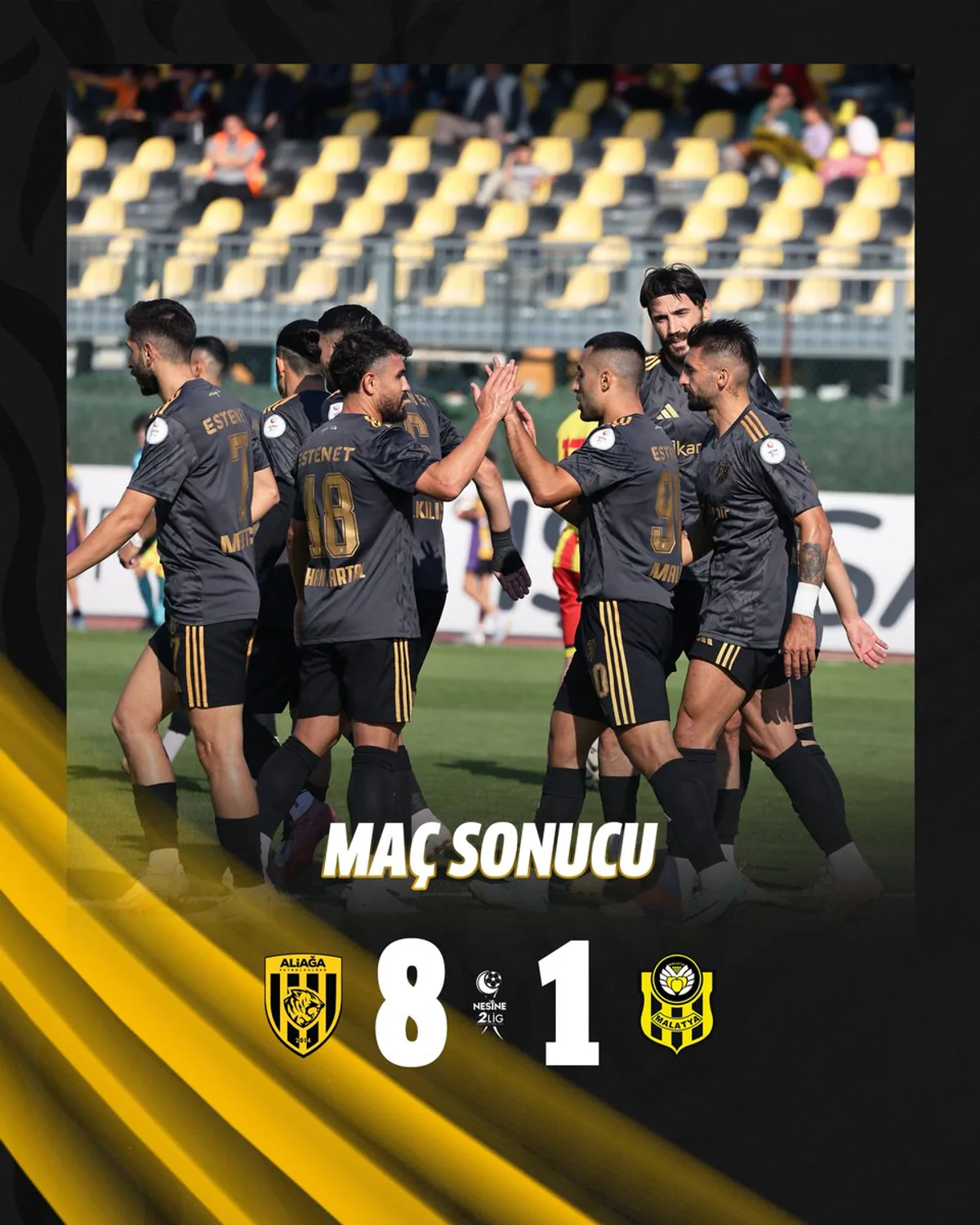 Aliağa FK, Yeni Malatyaspor'u 8-1 Mağlup Etti Aliağa FK, Yeni Malatyaspor'u 8-1 Mağlup Etti