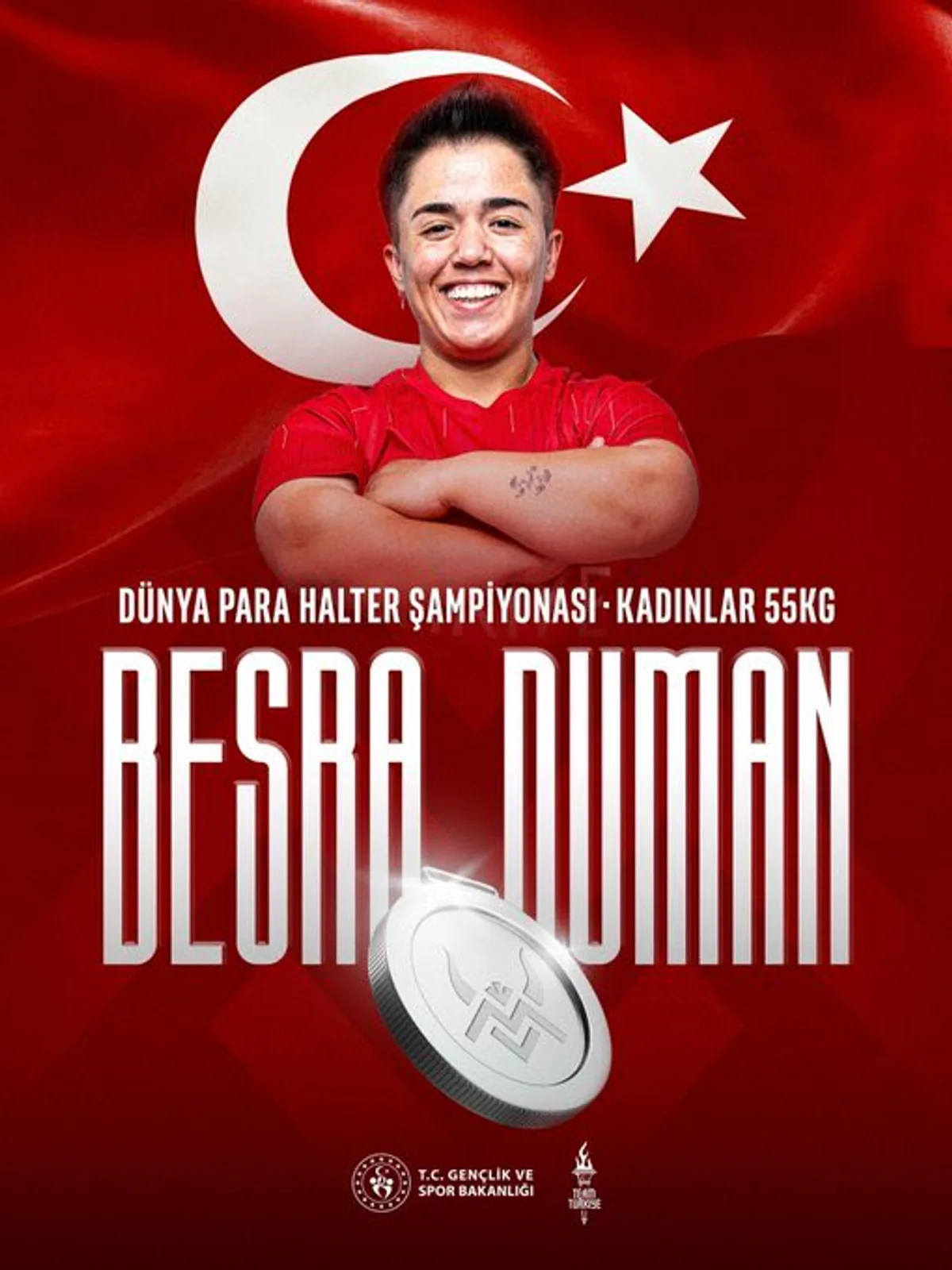 Milli Halterci Besra Duman'dan Dünya Şampiyonası'nda Gümüş Madalya Milli Halterci Besra Duman'dan Dünya Şampiyonası'nda Gümüş Madalya