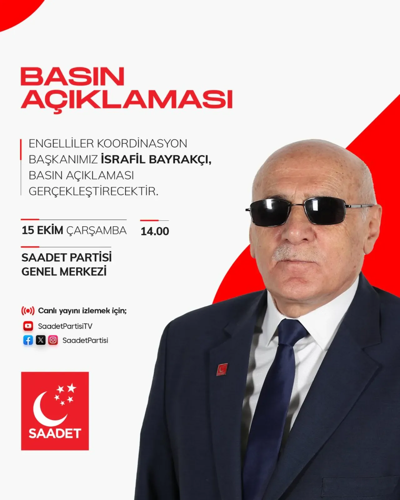 Saadet Partisi'nden Engelli Haklarına İlişkin Basın Açıklaması Saadet Partisi'nden Engelli Haklarına İlişkin Basın Açıklaması