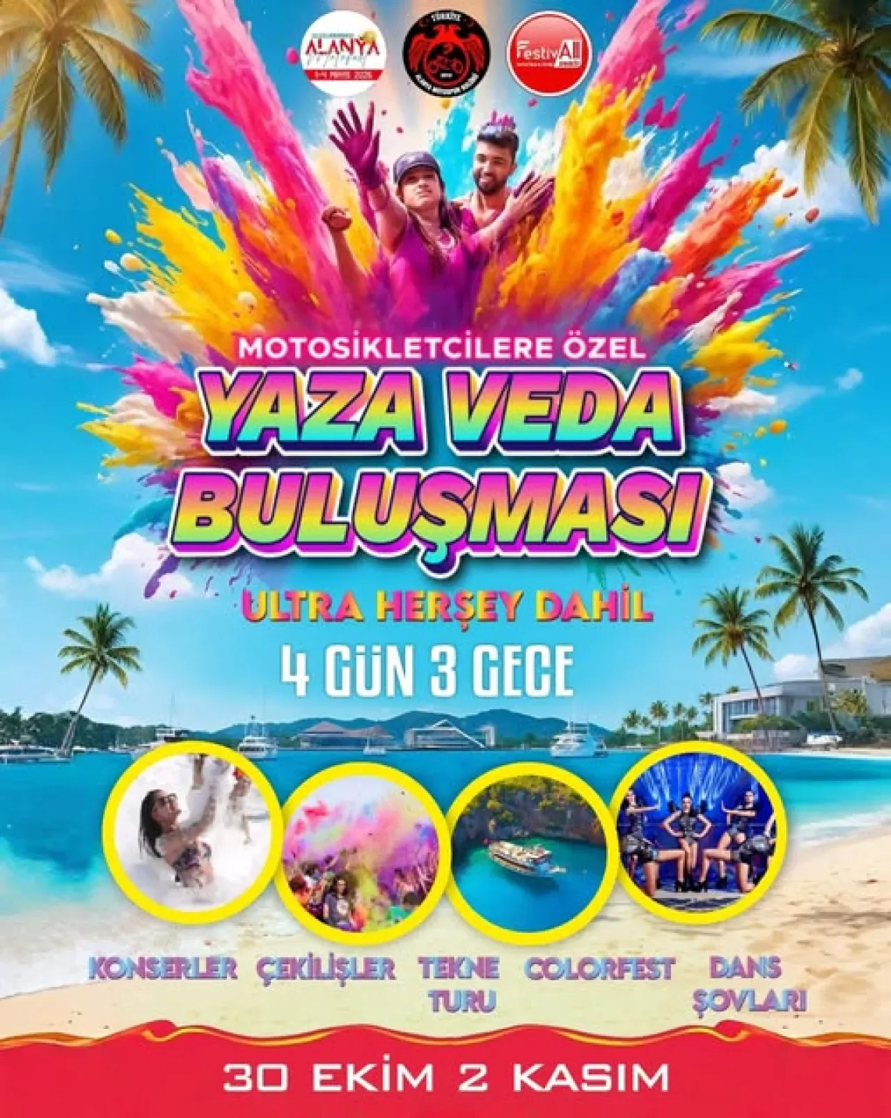 Alanya'da Yazı Renkli ve Eğlenceli Bir Festivalle Uğurlayın Alanya'da Yazı Renkli ve Eğlenceli Bir Festivalle Uğurlayın