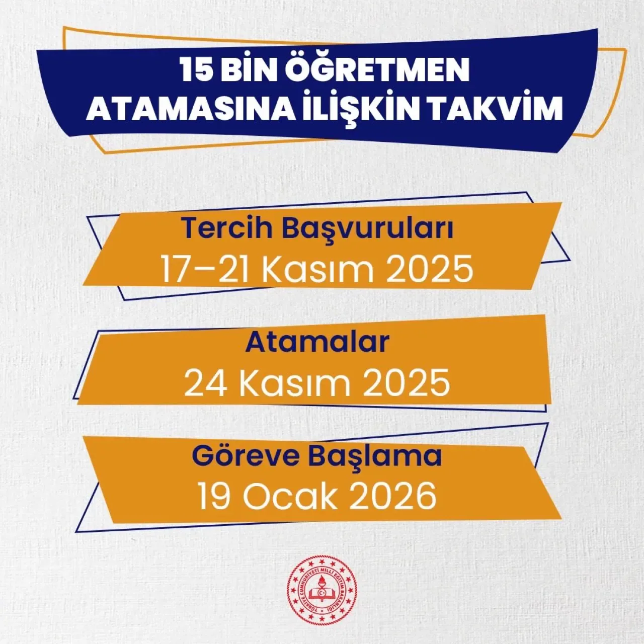 Milli Eğitim Bakanlığı 15 Bin Öğretmen Ataması Kılavuzunu Yayımladı Milli Eğitim Bakanlığı 15 Bin Öğretmen Ataması Kılavuzunu Yayımladı