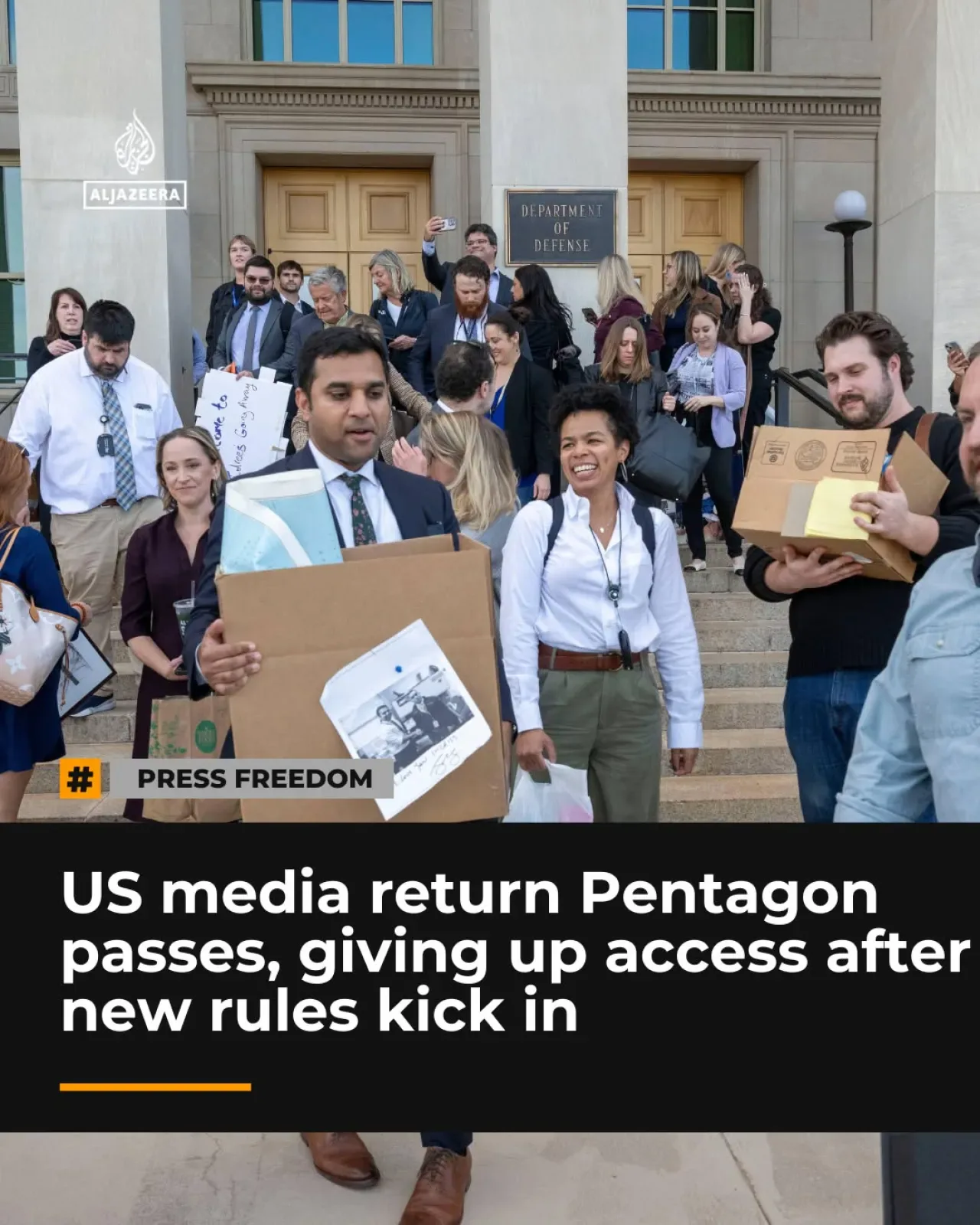 Pentagon'dan Gazetecilere Kısıtlama: 30'dan Fazla Haber Kuruluşu Binaları Terk Etti Pentagon'dan Gazetecilere Kısıtlama: 30'dan Fazla Haber Kuruluşu Binaları Terk Etti