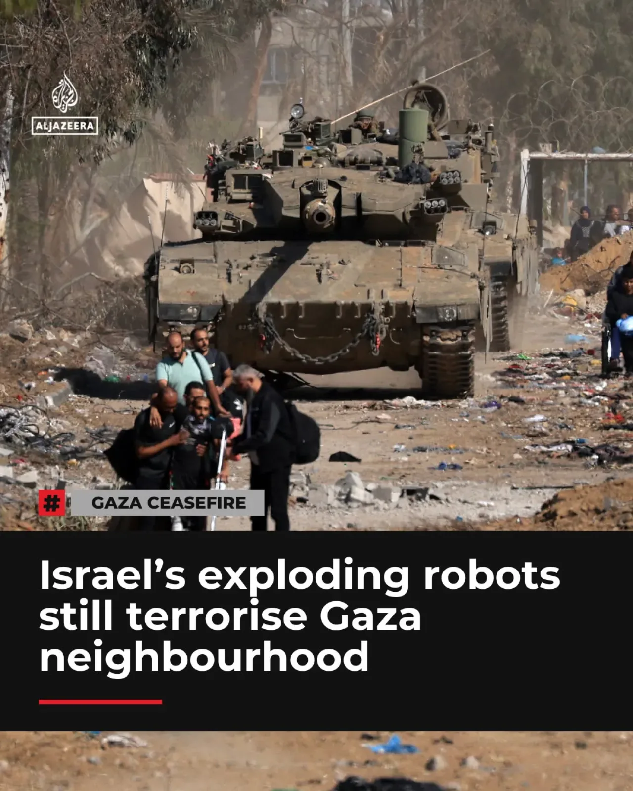 Gazze'deki Mahallelerde İsrail'e Ait Patlamamış Robot Tehlikesi Gazze'deki Mahallelerde İsrail'e Ait Patlamamış Robot Tehlikesi