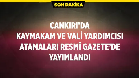 Çankırı'da mülki idarede yeni dönem: Kaymakam ve vali yardımcıları atandı
