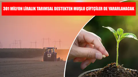 Muşlu Çiftçilere 301 Milyon TL Tarımsal Destek Ödemesi