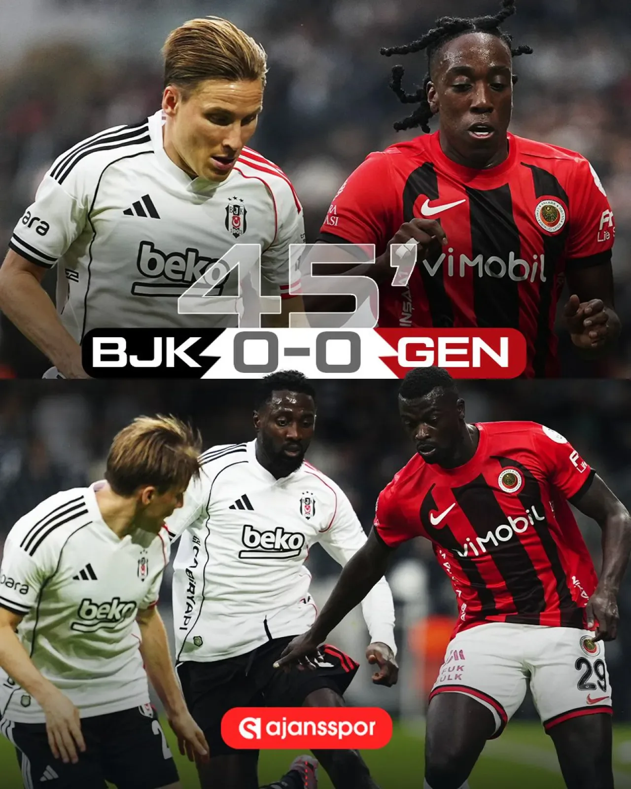 Beşiktaş ve Gençlerbirliği, Tüpraş Stadyumu'nda Golsüz Berabere Kaldı Beşiktaş ve Gençlerbirliği, Tüpraş Stadyumu'nda Golsüz Berabere Kaldı