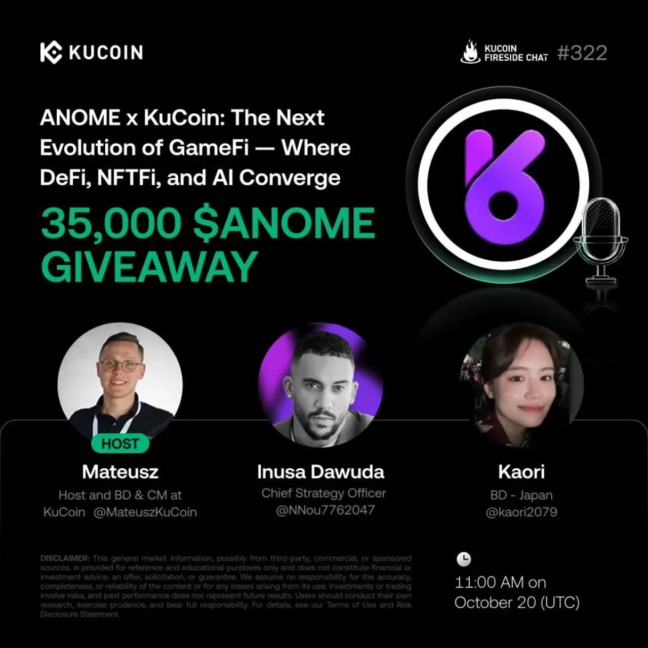 ANOME Projesi KuCoin'de GameFi ve AI Alanında Yenilikçi Çözümler Sunuyor ANOME Projesi KuCoin'de GameFi ve AI Alanında Yenilikçi Çözümler Sunuyor