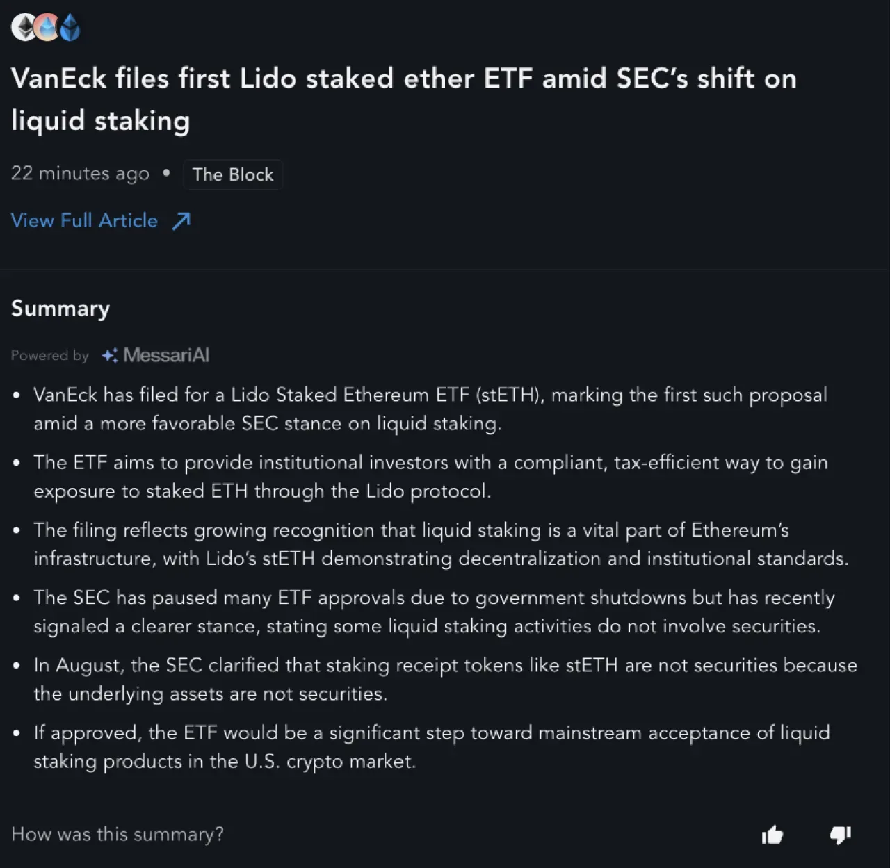 VanEck, ABD'de İlk Lido Staked Ethereum (stETH) ETF Başvurusunu Yaptı VanEck, ABD'de İlk Lido Staked Ethereum (stETH) ETF Başvurusunu Yaptı