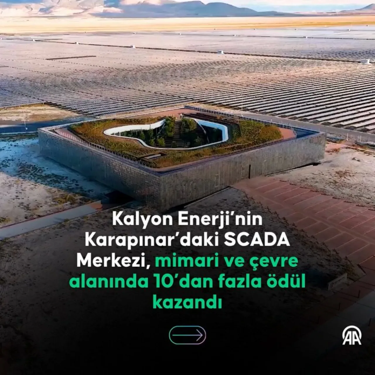 Karapınar GES SCADA Yönetim Merkezi, Vaha Konseptiyle Dünya Mimarlık Ödülü Kazandı Karapınar GES SCADA Yönetim Merkezi, Vaha Konseptiyle Dünya Mimarlık Ödülü Kazandı