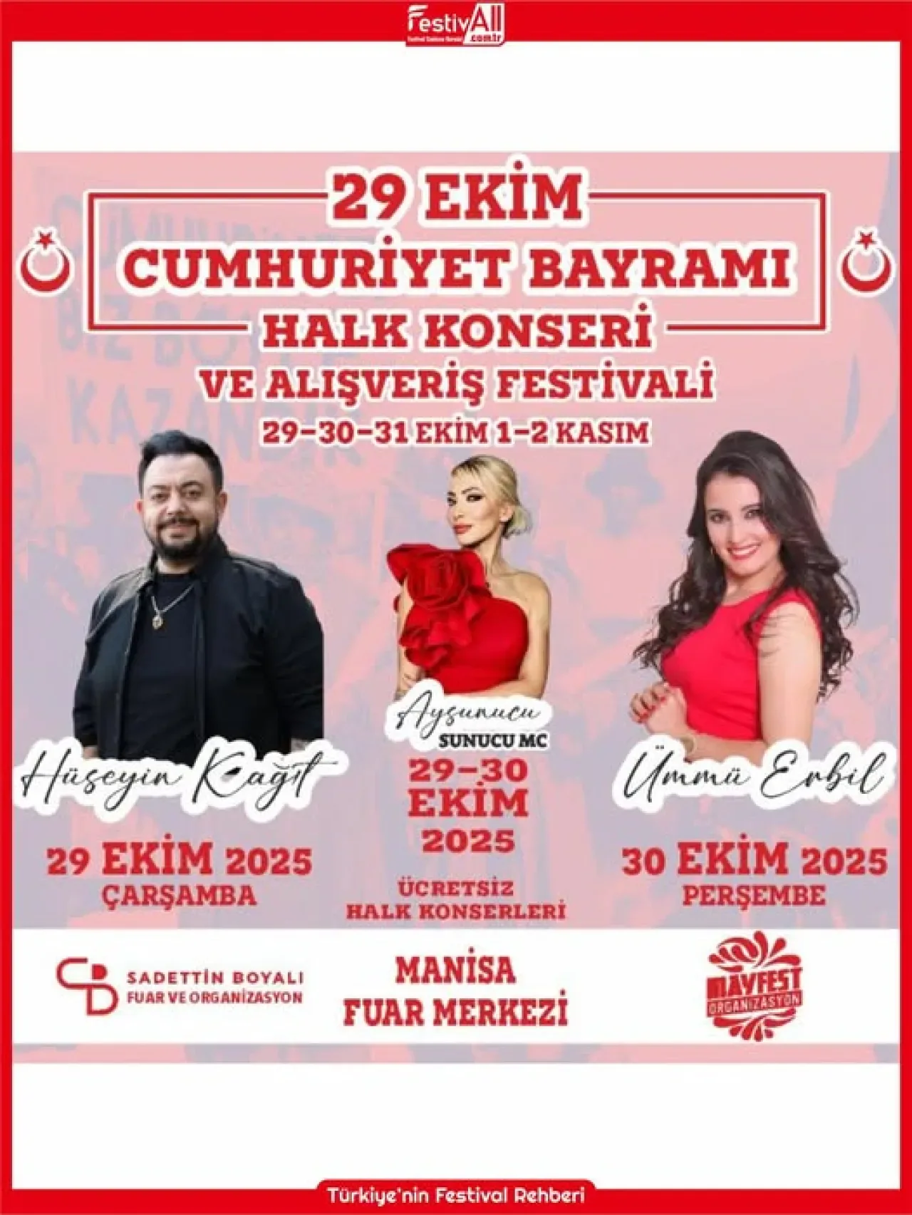 Manisa'da 29 Ekim Cumhuriyet Bayramı Coşkusu Konser ve Festivalle Taçlanıyor Manisa'da 29 Ekim Cumhuriyet Bayramı Coşkusu Konser ve Festivalle Taçlanıyor