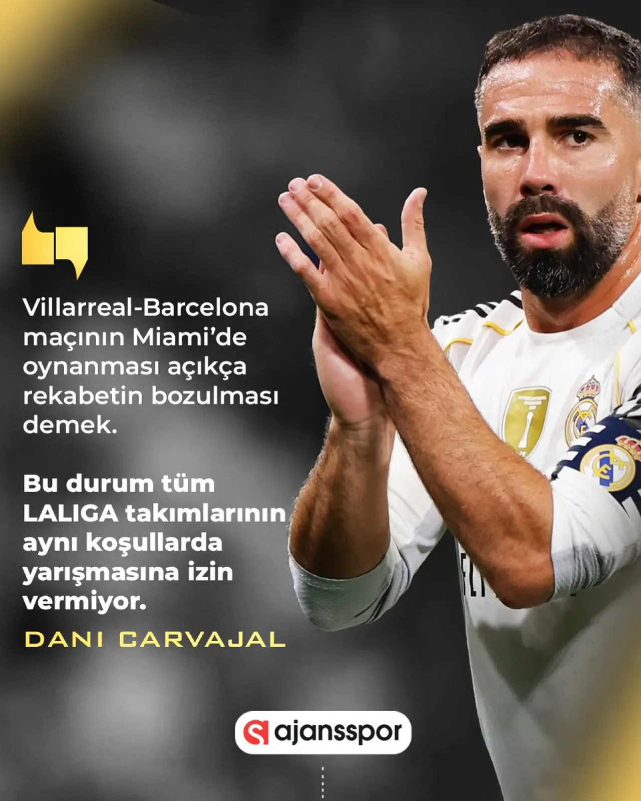 Dani Carvajal'ın Açıklamaları Taraftarları İkiye Böldü Dani Carvajal'ın Açıklamaları Taraftarları İkiye Böldü