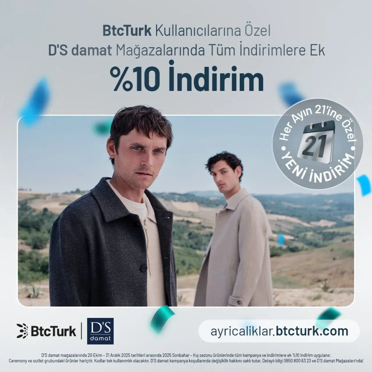 BtcTurk Kullanıcılarına Özel D S Damat Mağazalarında %10 Ek İndirim BtcTurk Kullanıcılarına Özel D S Damat Mağazalarında %10 Ek İndirim