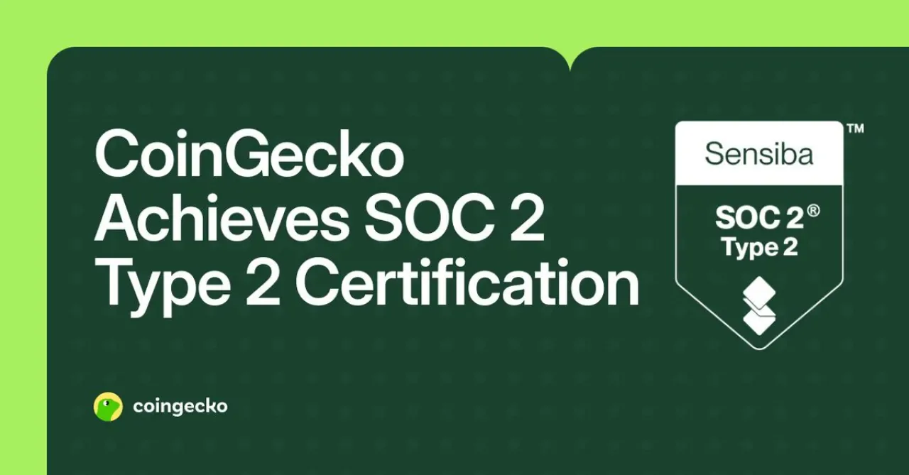 CoinGecko, Veri Güvenliğinde Önemli Bir Sertifika Aldı CoinGecko, Veri Güvenliğinde Önemli Bir Sertifika Aldı