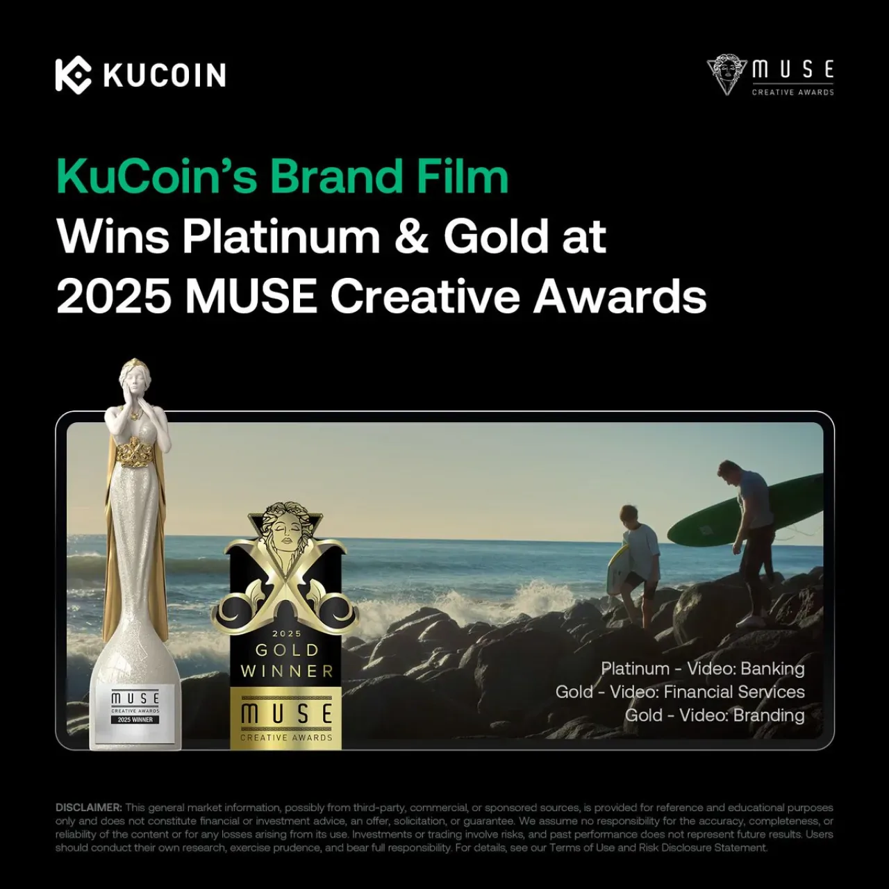 KuCoin Marka Filmi, 2025 MUSE Creative Awards'tan Üç Büyük Ödülle Döndü KuCoin Marka Filmi, 2025 MUSE Creative Awards'tan Üç Büyük Ödülle Döndü