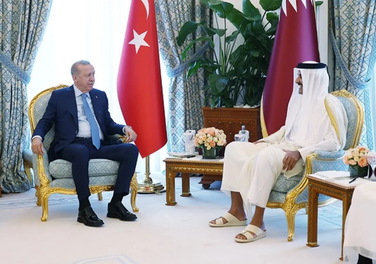 Cumhurbaşkanı Erdoğan, Katar Emiri Al Sani ile Görüştü Cumhurbaşkanı Erdoğan, Katar Emiri Al Sani ile Görüştü