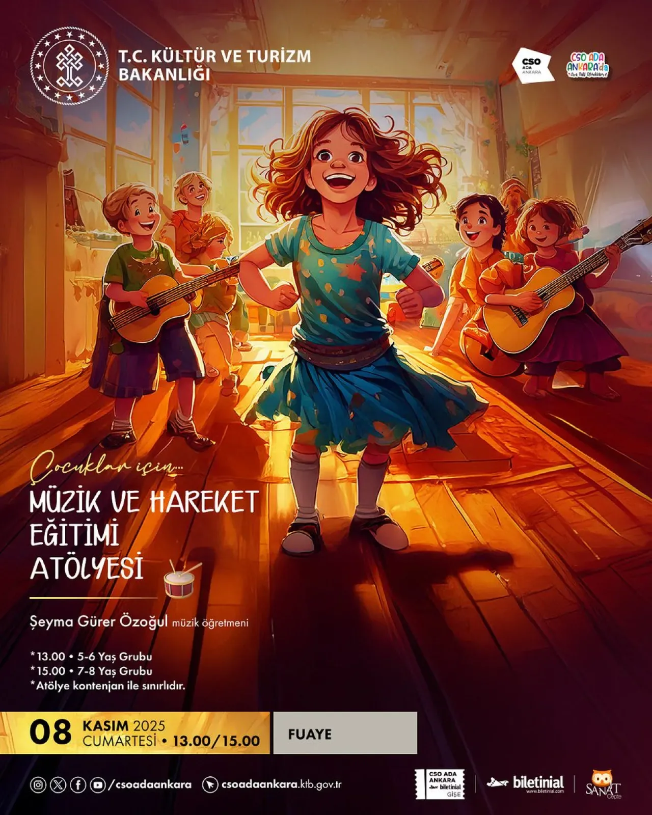 CSO Ada Ankara'da Çocuklar İçin Müzik ve Dans Atölyesi CSO Ada Ankara'da Çocuklar İçin Müzik ve Dans Atölyesi