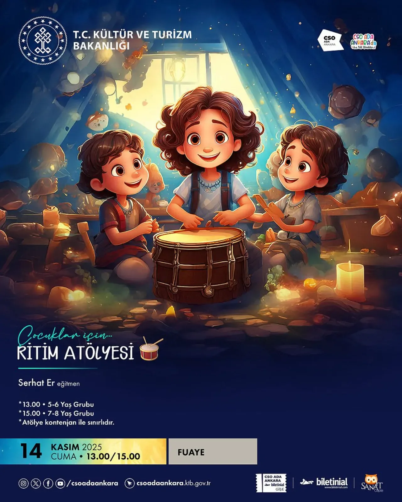 Ankara'da Çocuklar İçin Ritim Atölyesi: Sanat ve Eğlence Bir Arada Ankara'da Çocuklar İçin Ritim Atölyesi: Sanat ve Eğlence Bir Arada